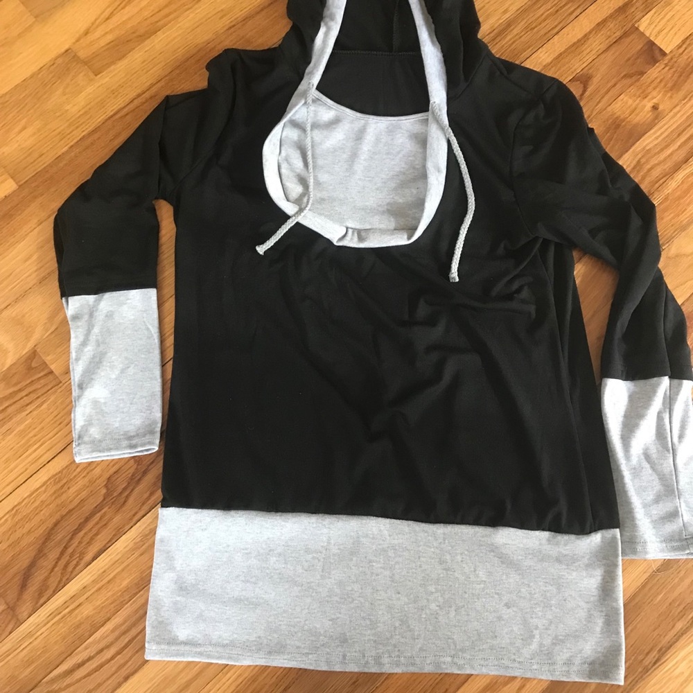 NWOT Black and Grey Hoodie